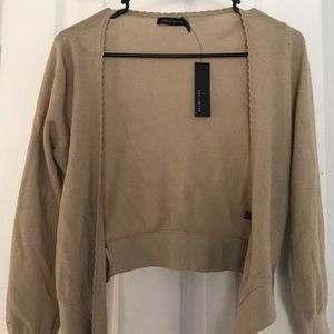 The Limited size small light brown wrap cardigan